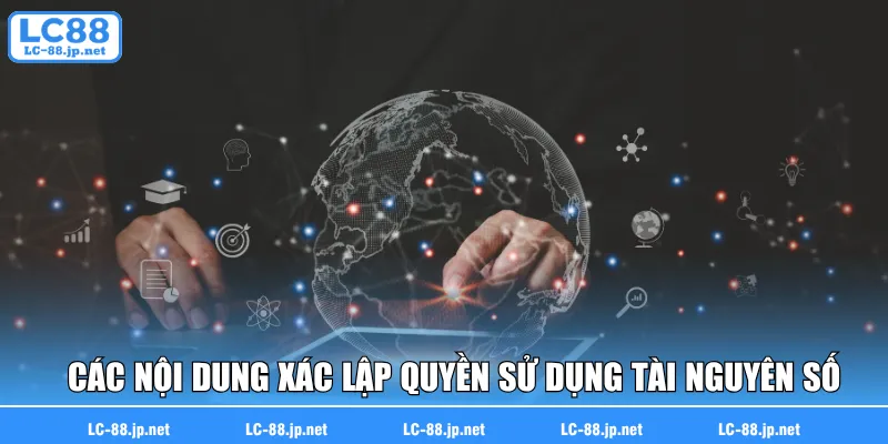 Các nội dung xác lập quyền sử dụng tài nguyên số